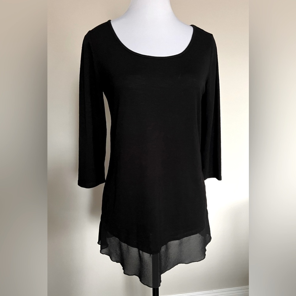 Cleo Scoop Neck Long Sleeve Tunic Top